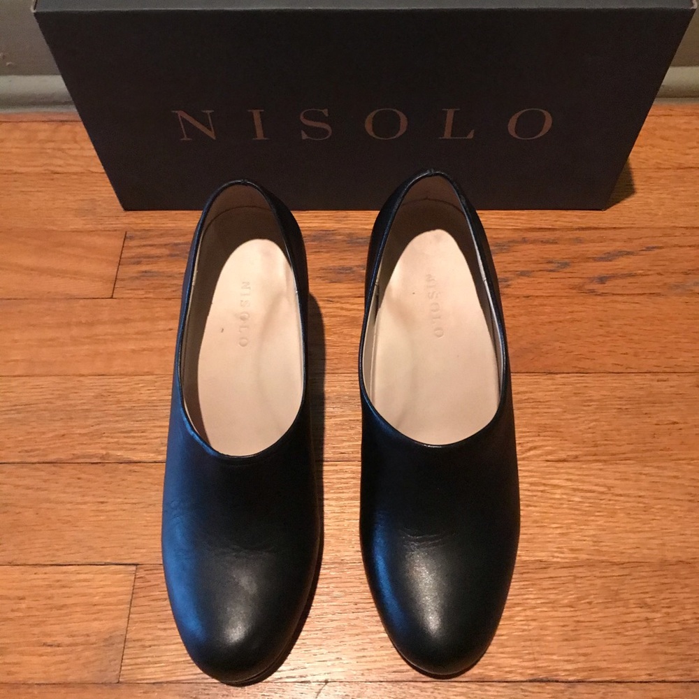 Nisolo “Austin” Noir, leather heels free shipping